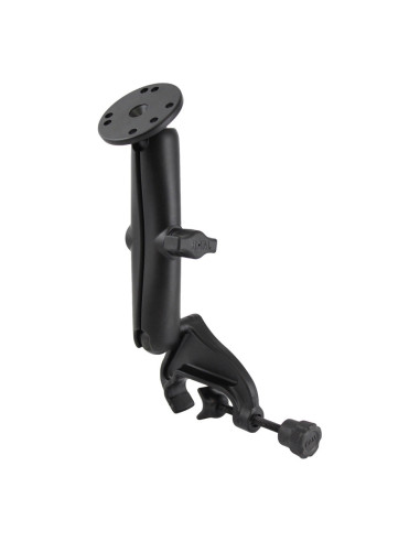 RAM® Double Ball Yoke Clamp Mount with Round Plate - Long