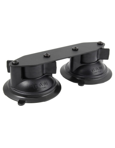 RAM® Twist-LockT Dual Suction Cup Base with Straight Plate