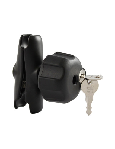 RAM® Double Socket Arm with Key Lock Knob - B Size Medium