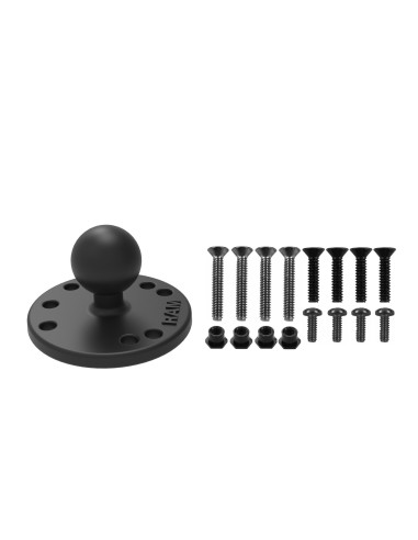 RAM® Round Plate with Ball & Mounting Hardware for Garmin GPSMAP + More