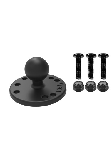 RAM® Round Plate with Ball & Mounting Hardware for Garmin Striker + More