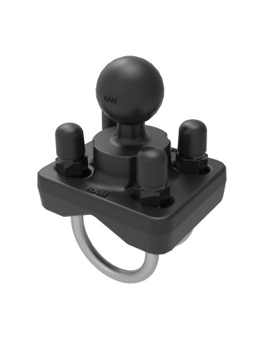 RAM® Double U-Bolt Ball Base for 1" - 1.25" Rails - B Size