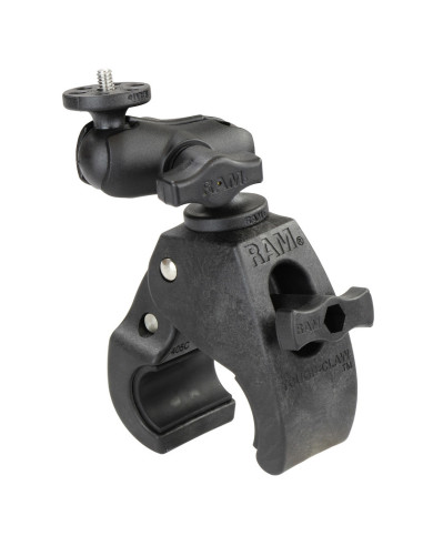 RAM® Tough-ClawT Medium Clamp Mount with 1/4"-20 Action Camera Adapter