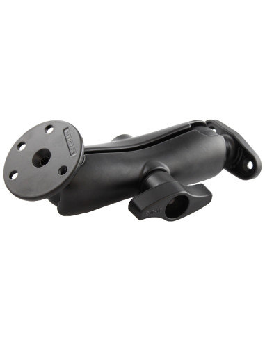 RAM® Double Ball Mount with Round Plate and 2 3/8" 2-Hole Pattern Plate