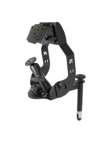 RAM® MDT Display Mount with Long Flange, Ball Mount & 8" Upper Pole