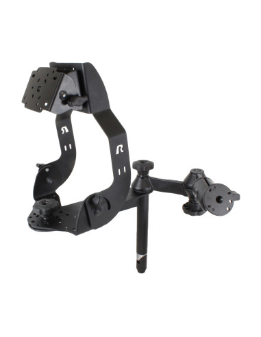 RAM® MDT Display Mount with Long Flange, Swing Arms & 8" Upper Pole