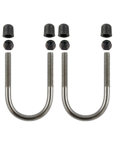 RAM® Stainless Steel U-Bolt Hardware Pack for Rails 1" to 1.25"