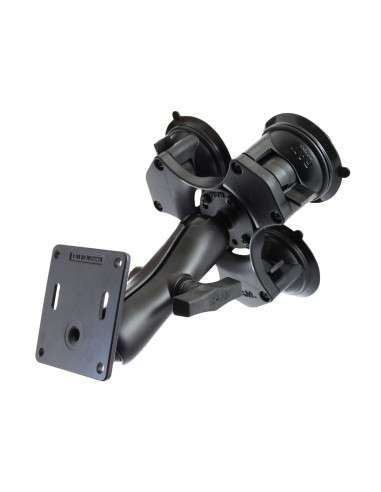 RAM® Twist-LockT Triple Suction Cup Mount with 75x75mm VESA Plate