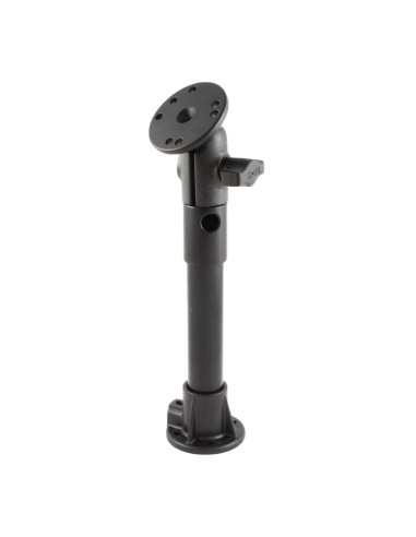 RAM® PVC Pipe Mount with Single Ball & Socket and Round Plate