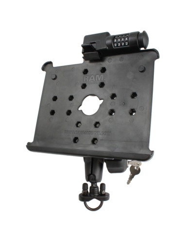 RAM® Latch-N-LockT for Apple iPad Gen 1-2 with Handlebar U-Bolt Base