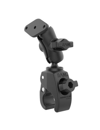 RAM® Tough-ClawT Small Clamp Mount with Diamond Plate - Short Arm