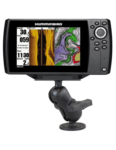 RAM® Drill-Down Double Ball Mount for Humminbird Helix 7 - Short