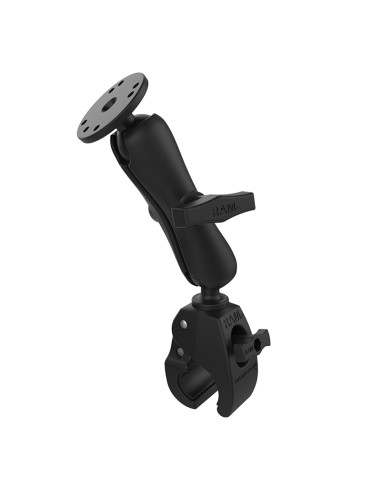 RAM® Tough-ClawT Medium Clamp Double Ball Mount with Round Plate