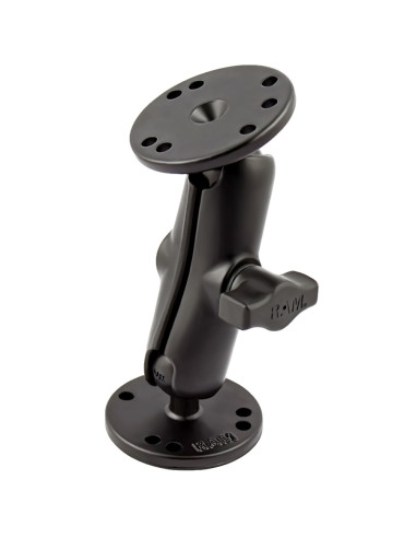 RAM® Universal Double Ball Mount with Two Round Plates - B Size Medium