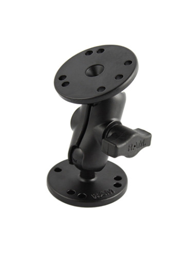 RAM® Universal Double Ball Mount with Two Round Plates - B Size Short