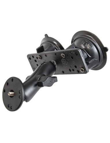 RAM® Twist-LockT Dual Suction Mount with 1/4"-20 Male Threaded Adapter