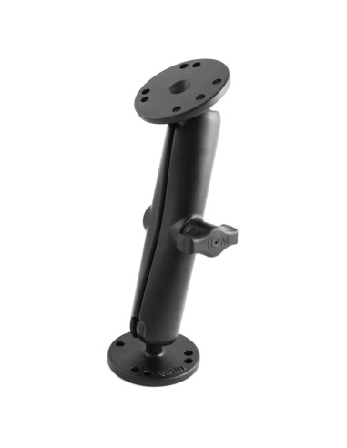 RAM® Universal Double Ball Mount with Two Round Plates - B Size Long