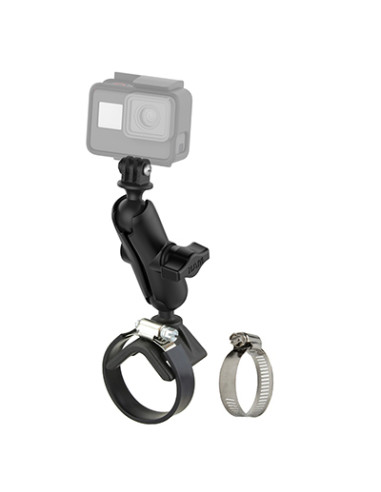 RAM® Strap Clamp Mount with Universal Action Camera Adapter