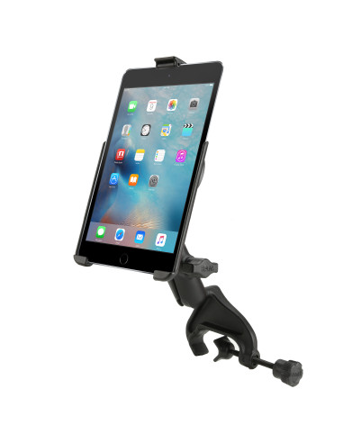 RAM® EZ-RollrT Cradle with Yoke Clamp Mount for Apple iPad mini 4 & 5