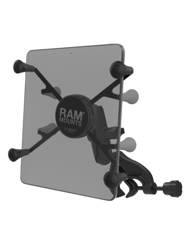 RAM® X-Grip® Mount with Yoke Clamp Base for 7"-8" Tablets