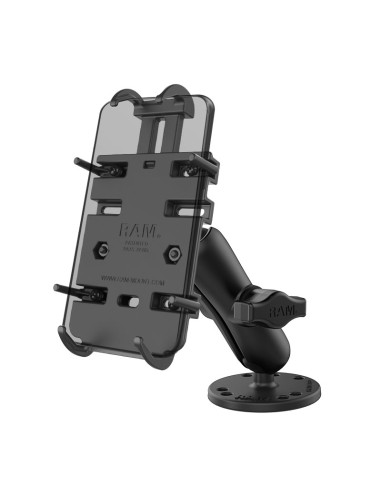 RAM® Quick-GripT Spring-Loaded Phone Mount with Drill-Down Base