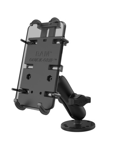 RAM® Quick-GripT XL Spring-Loaded Phone Mount with Drill-Down Base