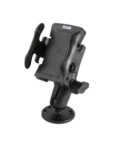 RAM® Drill-Down Mount with Spring-Loaded Phone Holder