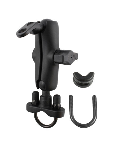 RAM® Handlebar U-Bolt Double Ball Mount with 9mm Hole - Medium