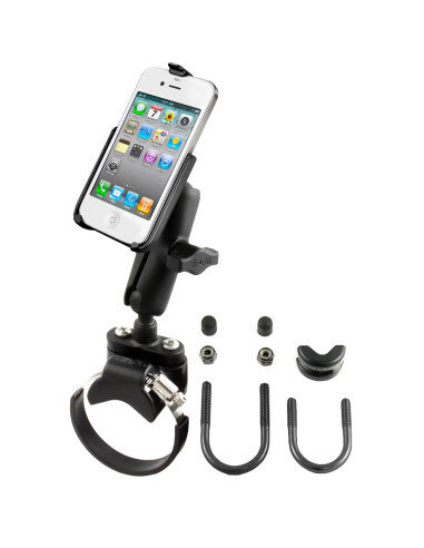 RAM® ATV/UTV Double Ball Rail Mount for Apple iPhone 4 & 4S