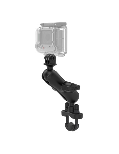 RAM® U-Bolt Double Ball Mount with Action Camera Adapter - Medium