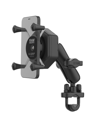 RAM® X-Grip® Phone Mount with Vibe-SafeT & U-Bolt Base - Medium