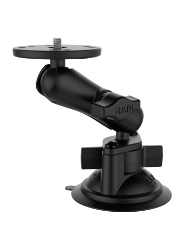 RAM® Twist-LockT Suction Cup Mount with Round Plate & 1/4"-20 Stud