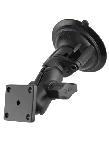 RAM® Twist-LockT Suction Cup Double Ball Mount with AMPS Hole Pattern