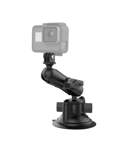 RAM® Twist-LockT Suction Cup Mount with Action Camera Adapter - Medium