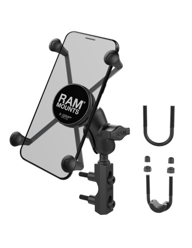 RAM® X-Grip® Large Phone Mount with Brake/Clutch Reservoir Base - Short