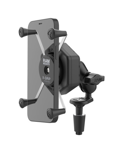 RAM® X-Grip® Large Phone Mount with Vibe-SafeT & Fork Stem Base - Short