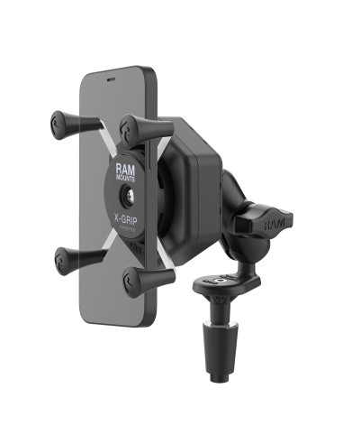 RAM® X-Grip® Phone Mount with Vibe-SafeT & Fork Stem Base - Short