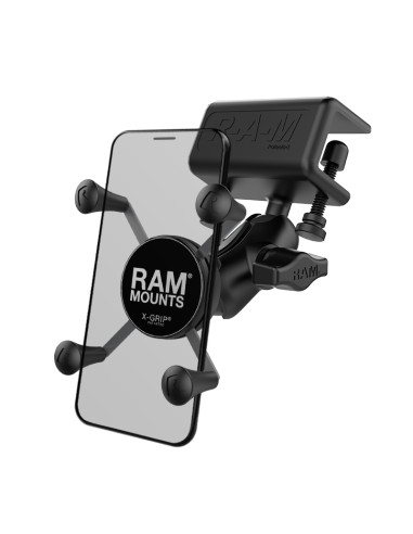 RAM® X-Grip® Phone Mount with Glare Shield Clamp Base