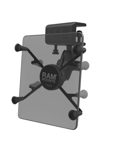 RAM® X-Grip® Mount with Glare Shield Clamp Base for 7"-8" Tablets