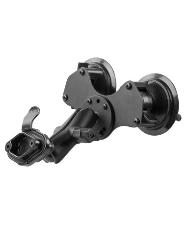 RAM® Twist-LockT Dual Suction Mount with Quick Release Adapter