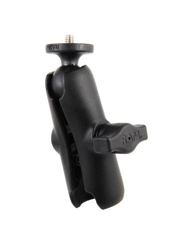 RAM® Double Socket Arm with 1/4"-20 Action Camera Adapter