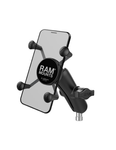 RAM® X-Grip® Phone Mount with Motorcycle Handlebar Clamp Base