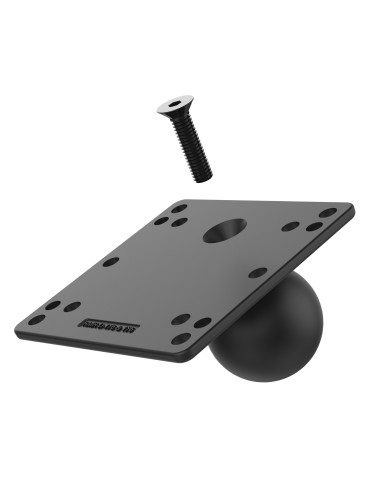 RAM® Steel Reinforced 100x100mm VESA Plate with Ball - D Size