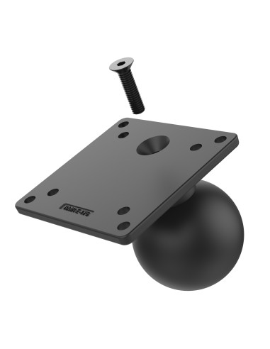 RAM® Steel Reinforced 100x100mm VESA Plate with Ball - E Size