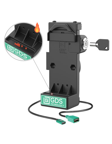 GDS® Uni-ConnT Locking Spring Loaded Power + USB-A Dock - Heated Pins