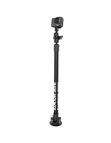 RAM® Twist-LockT Suction Mount with 18" Pole & Action Camera Adapter