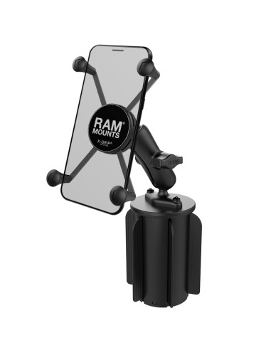 RAM® X-Grip® Large Phone Mount with RAM-A-CANT II Cup Holder Base