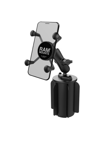 RAM® X-Grip® Phone Mount with RAM-A-CANT II Cup Holder Base