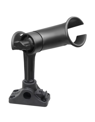 RAM® Tube Jr.T Rod Holder with Bulkhead/Flat Surface Base - 4" Post