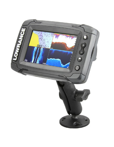 RAM® Composite Double Ball Mount for Lowrance Elite-4 & Mark-4 Series